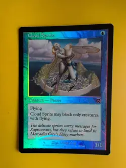 Cloud Sprite. Faerie Mercadian Masques. FOIL. Magic the Gathering Card. - Image 1