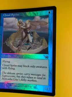 Cloud Sprite. Faerie Mercadian Masques. FOIL. Magic the Gathering Card. - Image 3