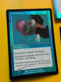 Air Bladder,Jolting Merfolk & Cloudskate MTG 3 Card. OLD VINTAGE FOIL. NEMESIS. - Image 3