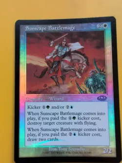 Sunscape Battlemage. Wizard MTG Card. Planeshift.OLD VINTAGE FOIL - Image 1