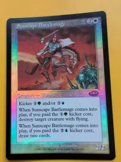 Sunscape Battlemage. Wizard MTG Card. Planeshift.OLD VINTAGE FOIL - Image 2