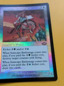 Sunscape Battlemage. Wizard MTG Card. Planeshift.OLD VINTAGE FOIL - Image 3