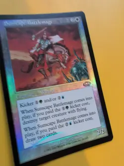 Sunscape Battlemage. Wizard MTG Card. Planeshift.OLD VINTAGE FOIL - Image 4
