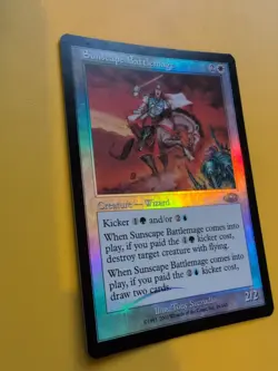 Sunscape Battlemage. Wizard MTG Card. Planeshift.OLD VINTAGE FOIL - Image 5