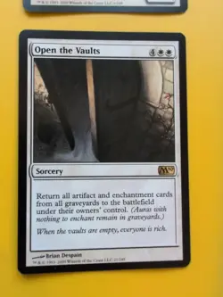 Captain of the Watch & Open the Vaults M10 rare MTG 2 Card. - Image 2