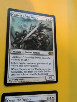 Captain of the Watch & Open the Vaults M10 rare MTG 2 Card. - Image 5