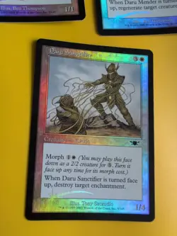 Daru Mender x2 & Daru Sanctifier LEGIONS (2003). OLD VINTAGE FOIL MTG 3 CARD - Image 3