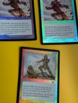 Daru Mender x2 & Daru Sanctifier LEGIONS (2003). OLD VINTAGE FOIL MTG 3 CARD - Image 5