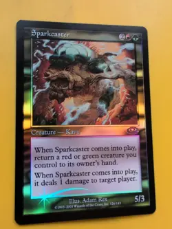 Sparkcaster. Kavu MTG Card. Planeshift.OLD VINTAGE FOIL - Image 3