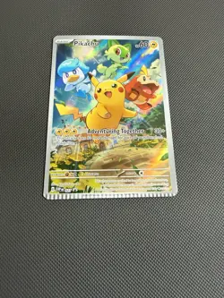 CRIMP ERROR Pikachu Paldea Evolved 2023 Black Star Promo 027 Pokemon Card - Image 2