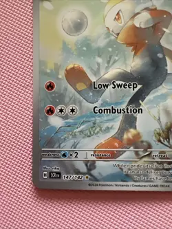 Pokemon Raboot Full Art Illustration Rare Holo Card 147/142 Sv07 NM - Image 5