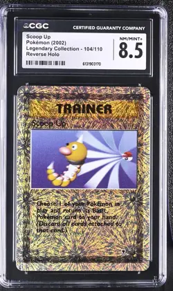 CGC 8.5 Scoop Up 104/110 Legendary (collection) Reverse Holo Pokemon Card - Image 1