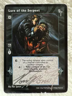 🐍 Artist-Signed - Lure of the Serpent (V:tES CCG) - Ron Spencer - Action Card - Image 1