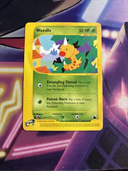 Pokemon Weedle Card Skyridge 115/144 Non-Holo Common MP/HP - Image 1