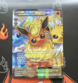 Flareon EX Full Art Ultra Rare 170 HP Generations Radiant Collection Holo Card - Image 1