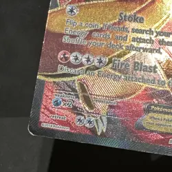 2014 POKEMON CARD TCG XY 100/106 FLASHFIRE FULL ART CHARIZARD EX HP-DMG - Image 5