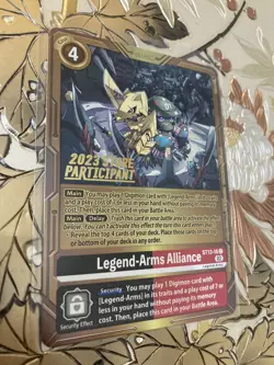 Digimon Card Game Legend-Arms Alliance 2023 Store Participant Foil ST13-16 - Image 1