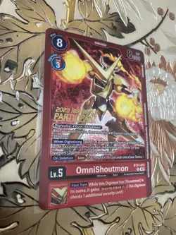 Digimon Card Game OmniShoutmon BT11-015 R 2023 Regionals Participant Promo - Image 1