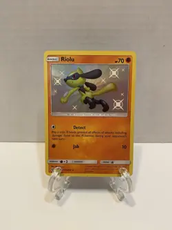 Pokemon Riolu SV21/SV94 Rare Shiny Hidden Fates Shiny Vault Pokemon Card NM - Image 1