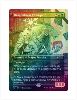 1x Dragonborn Champion, Secret Lair D&D - 2498, Foil, Magic MTG NM - Image 1