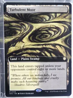 Turbulent Moor, Extended Art, Commander: Secrets of Strixhaven MTG - Image 1