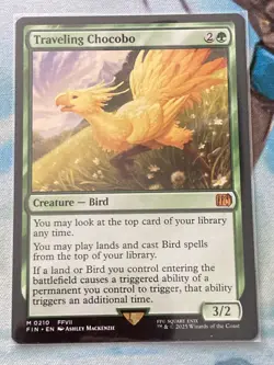 1x MTG Traveling Chocobo Final Fantasy Near Mint Magic the Gathering EDH - Image 1