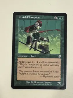 MTG Invasion: Elvish Champion GREEN Power Tribal Invasion LP Invasion 2000 Magic - Image 3
