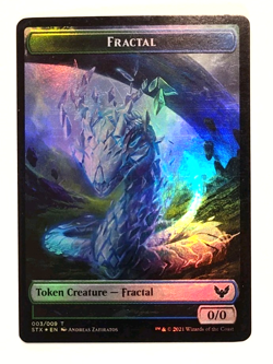 Fractal + Inkling - Double-sided Foil Token - 003/009 + 004/009 - Strixhaven MTG - Image 1