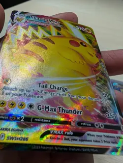 Pikachu VMAX SWSH286 Black Star Promo Crown Zenith Full Art NM Pokemon Card - Image 3