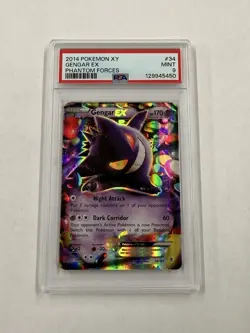 Gengar EX 2014 Pokemon XY Phantom Forces #34 PSA 9 English - Image 1