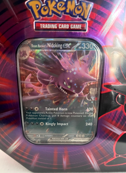 Pokemon TCG Destined Rivals Team Rocket Tin - Nidoking EX - New/Factory-Sealed - Image 4