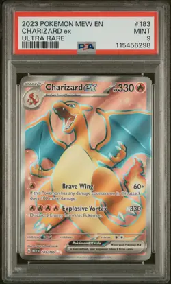 Charizard Ex 183 Pokemon Mew En-151 NM PSA 9 - Image 1