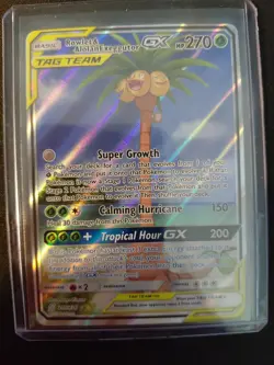 Pokemon TCG Rowlet & Alolan Exeggutor Tag Team GX Unified Minds 215/236 NM - Image 1