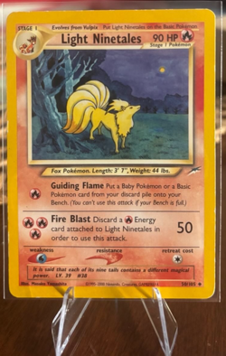 Light Ninetales 50/105 Neo Destiny Regular LP Pokemon TCG Free Shipping - Image 1