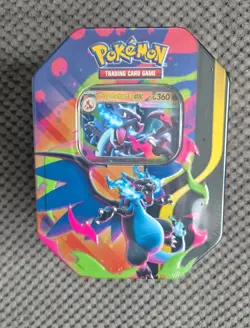 Pokemon TCG: Mega Charizard Tin - Mega Charizard X ex. New & Factory Sealed - Image 1