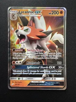 Pokemon Lycanroc GX 82/181 Team Up Sun & Moon ULTRA RARE - Image 1