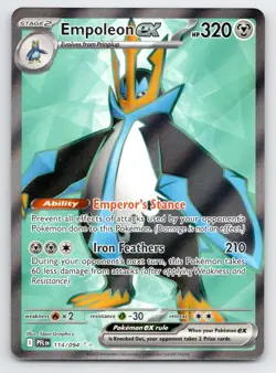 Pokemon Empoleon ex - ME02: Phantasmal Flames PFL Holo 114/094 NM - Image 1