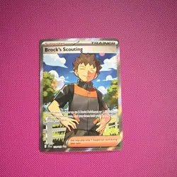 Pokemon TCG Brock's Scouting 179/159 Ultra Rare Full Art Holo Trainer - Image 1
