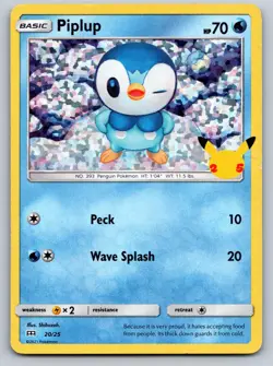 Piplup 020/025 Promo McDonald's 25th Anniversary Promos Pokemon Holo Near Mint - Image 1