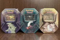 Pokemon TCG A Triple Head Slaking,Tyranitar & Darkrai - Lot Of 3 Tins New - Image 1