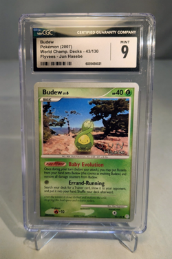 2007 Pokemon Budew 43/110 Jun Hasebe World Championships Deck CGC 9 - Image 1