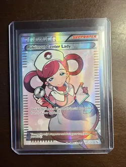 FULL ART Pokemon Center Lady ULTRA RARE 105/106 Pokemon XY Flashfire Holo - NM - Image 1