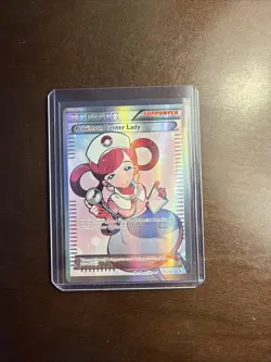 FULL ART Pokemon Center Lady ULTRA RARE 105/106 Pokemon XY Flashfire Holo - NM - Image 2