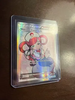 FULL ART Pokemon Center Lady ULTRA RARE 105/106 Pokemon XY Flashfire Holo - NM - Image 3