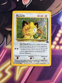 Meowth 10 - WOTC Black Star Promo Holo Pokemon TCG MP/HP - Image 1