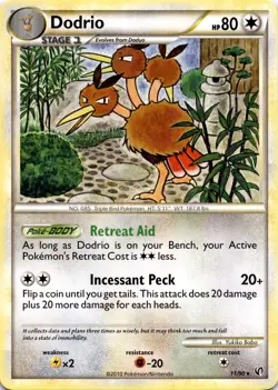 Dodrio 11/90 - Undaunted - Pokemon - NM - Image 1