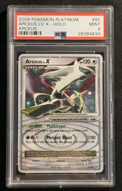 PSA 9 POKEMON 2009 ARCEUS LV.X HOLO #95/99 PLATINUM ARCEUS - Image 1