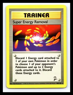 💥Super Energy Removal - 108/130 Base Set 2 - WOTC Unlimited - Pokemon TCG 1999 - Image 1