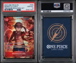 2024 ONE PIECE PROMOS TREASURE BOOSTERS SET #006 MONKEY D. LUFFY PSA 10 - Image 3