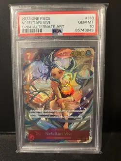 2023 One Piece OP04-Alternate Art #118 Nefeltari Vivi PSA 10 GEM MINT - Image 1